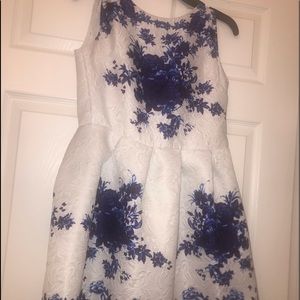 Beautiful blue and white dress